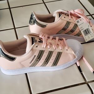 Pink Metallic Adidas Pink Sz 7.5 New